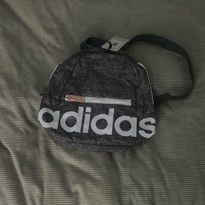 Adidas mini backpack in heather grey color